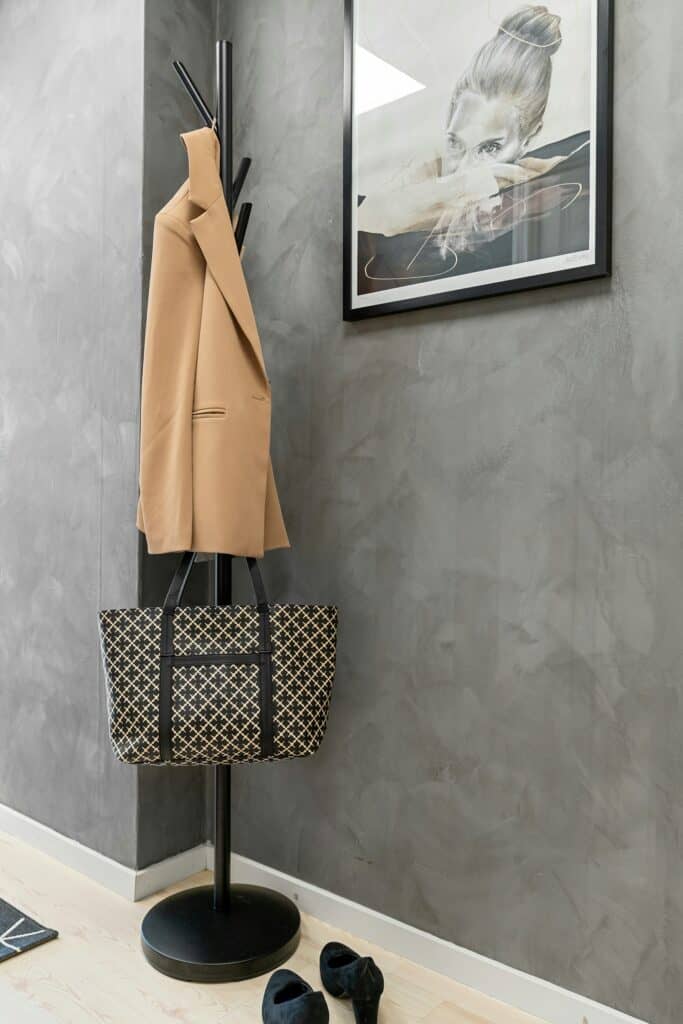 Bag, coat, and shoes ready as part of ADHD Sunday launch pad routine.